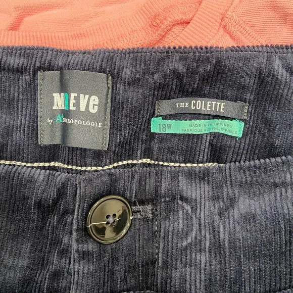 Anthropologie The Colette Cropped Wide-Leg Pants in Navy- 18W - NWT! - Picture 4 of 9